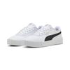 Sneaker PUMA "Carina 3.0 Sneakers Damen", Gr. 40.5, bunt (weiß schwarz gold), Obermaterial: Leder, Synthetik; Futter: Textil; Innensohle: Textil; Laufsohle: Gummi, Schuhe