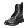 Schnürstiefelette GEOX "Geox Stiefelette Glattleder", Damen, Gr. 36, schwarz, Glattleder, casual, Schuhe