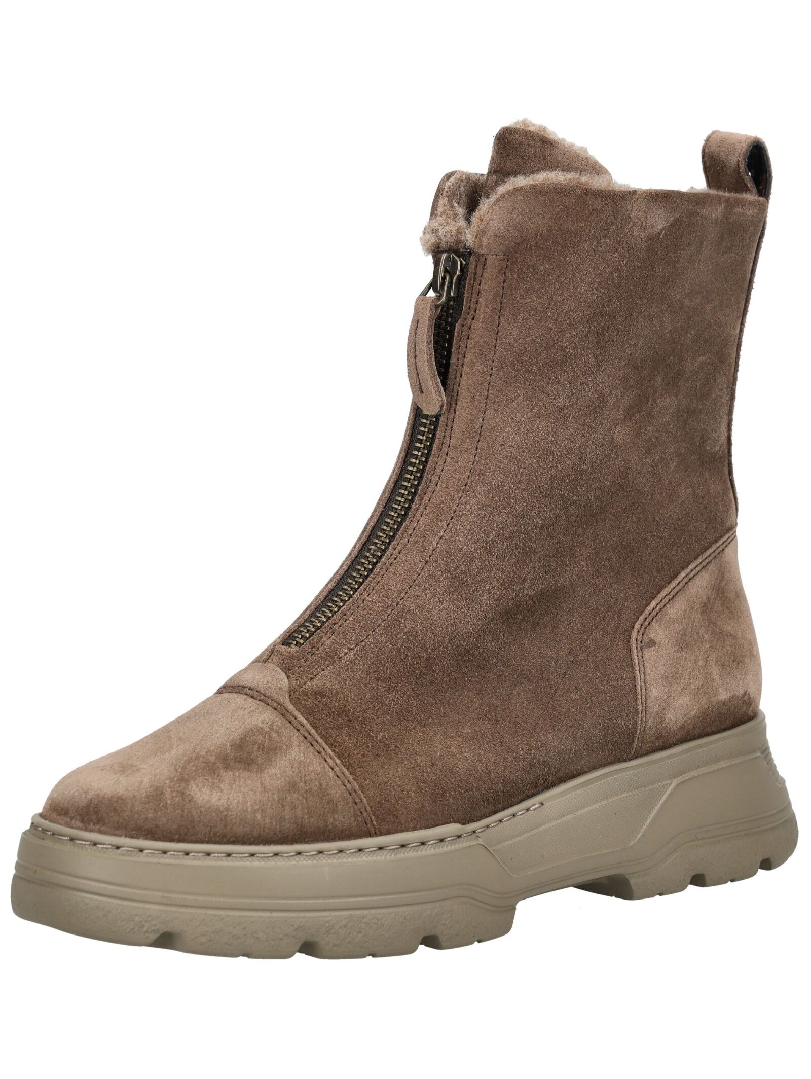 Stiefelette PAUL GREEN "Paul Green Stiefelette Veloursleder", Damen, Gr. 40, braun, Veloursleder, Casual, Schuhe
