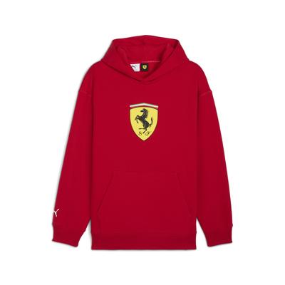 Hoodie PUMA "Scuderia Ferrari Sportswear Shield Hoodie Herren", Herren, Gr. XS, rot (rosso corsa rot), Obermaterial: 32% Polyester, 68% Baumwolle; Kapuzenfutter: 100% Baumwolle; Rippe: 3% Elasthan, 97% Baumwolle, relaxed fit, Langarm, Sweatshirts Image
