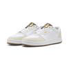 Sneaker PUMA "Court Classic Lux SD Sneakers Erwachsene", Gr. 47, weiß alpine snow flat bronze braun, Obermaterial: Kuhleder, Synthetik; Futter: Synthetik, Textil; Innensohle: Textil; Laufsohle: Gummi, Schuhe