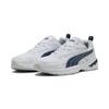 Sneaker PUMA "Milenio Tech 2000 Sneakers Erwachsene", Gr. 46, weiß persian blau silber metallic, Obermaterial: Synthetik, Textil; Futter: Textil; Innensohle: Textil; Laufsohle: Gummi, Schuhe