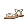 Riemchensandale TOMS "TOMS Sandalen Lederimitat", Damen, Gr. 41, gold, Lederimitat, casual, Schuhe