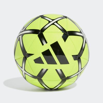 Fußball ADIDAS PERFORMANCE "STARLANCER CLB" Gr. 5, grün (lucid lemon, schwarz), Bälle, Kinder, 5, 0,4 g, B:22,3cm in Gr. 5 H:17,3cm in Gr. 5 T:22cm in Gr. 5