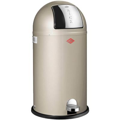 Mülleimer WESCO "Kickboy", silber (neusilber), B:40cm H:75,5cm T:40cm, Stahlblech, Mülleimer, Abfallsammler, 40 Liter Image