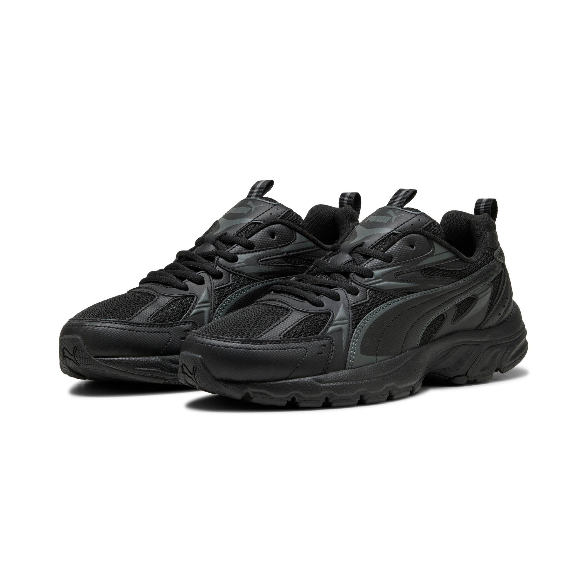 Sneaker PUMA "MILENIO TECH_", Damen, Gr. 41, schwarz (puma schwarz, shadow gray), Textil, Schuhe Sneaker