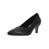 Pumps CLARKS "Linvale", Damen, Gr. 41, schwarz, Leder, klassisch, Schuhe, im simplen Look mit Komfort-Fußbett