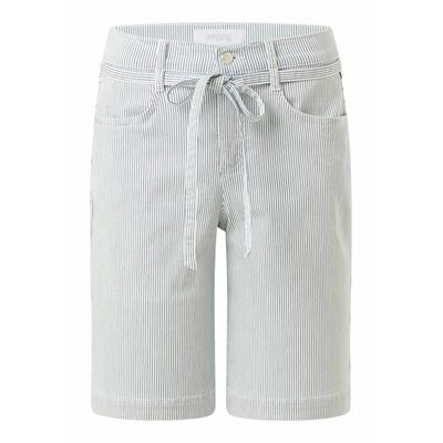 Shorts AENGELS "AENGELS Wide Leg Short Belt", Damen, Gr. 40, Normalgrößen, blau, 89% Baumwolle, 8% Polyester, 3% Elasthan, unifarben, relaxed fit, Hosen