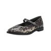 Riemchenballerina PAUL GREEN "Paul Green Ballerinas Leder", Damen, Gr. 40,5, braun, Leder, casual, Schuhe