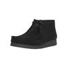 Mokassin CLARKS "Wallabee", Herren, Gr. 42, schwarz, casual, Schuhe, mit stilvoller Naturkrepp-Sohle