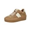 Plateausneaker GABOR "Gabor Sneaker Veloursleder", Damen, Gr. 40,5, braun (braun, beige), Veloursleder, casual, Schuhe