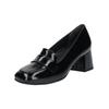 Pumps PAUL GREEN "Paul Green Pumps Leder", Damen, Gr. 41, schwarz (schwarz lack), Leder, casual, Schuhe