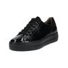 Sneaker PAUL GREEN "Paul Green Sneaker Leder", Damen, Gr. 38, schwarz (schwarz lack), Leder, casual, Schuhe