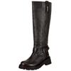 Stiefel FELMINI "Felmini Stiefel Leder", Damen, Gr. 39, grau (dunkelgrau), Leder, casual, Schuhe