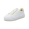 Plateausneaker GANT "Gant Sneaker Leder", Damen, Gr. 37, weiß, Leder, casual, Schuhe