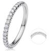 Diamantring ONE ELEMENT "0.33 ct Diamant Brillant Memoire Ring aus 585 Weißgold" Gr. 60, silber, Fingerringe, Damen, 60, 0,33 ct, Weißgold 585-Gold-Diamanten, Weißgold 585, Gold, Diamanten, aus 585 Weißgold – für Damen – klassisch & elegant im Design