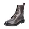 Schnürstiefelette GEOX "Geox Stiefelette Glattleder", Damen, Gr. 38, grau (taupe), Glattleder, casual, Schuhe