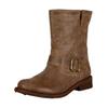 Bikerboots FELMINI "Felmini Stiefelette Leder", Damen, Gr. 41, braun (camel), Leder, casual, Schuhe