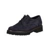 Schnürschuh GABOR "Gabor Halbschuhe Veloursleder", Damen, Gr. 40,5, blau (atlantik), Veloursleder, casual, Schuhe