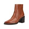 Stiefelette PAUL GREEN "Paul Green Stiefelette Glattleder", Damen, Gr. 39, braun (cognac), Glattleder, casual, Schuhe