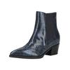 Bikerboots NERO GIARDINI "Nero Giardini Stiefelette Leder/Textil", Damen, Gr. 40, blau (dunkelblau), Leder, Textil, casual, Schuhe