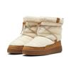 Sneaker PUMA "Snowbae Suede Stiefel Damen", Gr. 40.5, frosted ivory caramel latte weiß beige, Obermaterial: Textil, Synthetik; Futter: Textil; Innensohle: Textil; Laufsohle: Gummi, Schuhe