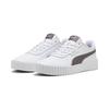 Sneaker PUMA "Carina 3.0 Sneakers Damen", Gr. 36, weiß raisin lila, Obermaterial: Leder, Synthetik; Futter: Textil; Innensohle: Textil; Laufsohle: Gummi, Schuhe