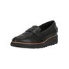 Slipper CLARKS "Sharon Gracie", Damen, Gr. 42, schwarz, Leder, klassisch, Schuhe, mit extra Stoßdämpfung für ultimativen Komfort
