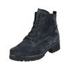 Schnürstiefelette GABOR COMFORT "Gabor Comfort Stiefelette Veloursleder", Damen, Gr. 40, blau (dunkelblau), Veloursleder, casual, Schuhe