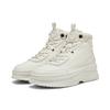Stiefel PUMA "Mayra Sneakers Damen", Gr. 35.5, weiß (frosted ivory weiß), Obermaterial: Leder, Synthetik; Futter: Textil; Innensohle: Textil; Laufsohle: Gummi, Schuhe