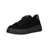 Plateausneaker GABOR "Gabor Sneaker Veloursleder/Textil", Damen, Gr. 40, schwarz (schwarz, silber), Veloursleder, Textil, casual, Schuhe
