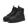 Stiefel PUMA "Mayra Sneakers Damen", Gr. 35.5, schwarz (schwarz strong gray), Obermaterial: Kuhleder, Textil; Futter: Textil; Innensohle: Textil; Laufsohle: Gummi, Schuhe