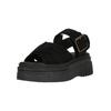 Sandale CLARKS "Evamar", Damen, Gr. 39, schwarz, Leder, casual, Schuhe, mit Komfort-Features