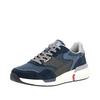 Sneaker RIEKER SPORT, Herren, Gr. 40, blau (blau, grau), Veloursleder, Nubukleder, Textil, sportlich, Schuhe, Schnürschuh, Halbschuh, Freizeitschuh mit Soft-Einlage