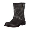 Bikerboots FELMINI "Felmini Stiefelette Leder", Damen, Gr. 41, schwarz, Leder, casual, Schuhe