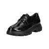 Schnürschuh PAUL GREEN "Paul Green Halbschuhe Leder", Damen, Gr. 39, schwarz (schwarz lack), Leder, casual, Schuhe