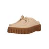 Slipper CLARKS "Torhill Mule", Damen, Gr. 41, beige, Leder, casual, Schuhe, mit Contour Cushion-Fußbett