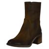 Stiefelette FELMINI "Felmini Stiefelette Leder", Damen, Gr. 39, grün, Leder, casual, Schuhe