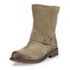 Stiefelette FELMINI "Felmini Stiefelette Leder", Damen, Gr. 40, grau, Leder, casual, Schuhe