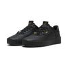 Sneaker PUMA "Carina 3.0 Luxe Sneakers Damen", Gr. 37.5, schwarz (schwarz gold), Obermaterial: Leder, Synthetik; Futter: Textil, Synthetik; Innensohle: Textil; Laufsohle: Gummi, Schuhe