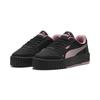 Sneaker PUMA "Carina Mia Satin Princess Sneakers Damen", Gr. 39, schwarz poised pink, Obermaterial: Textil, Kuhleder, Synthetik; Futter: Textil; Innensohle: Textil; Laufsohle: Gummi, Schuhe