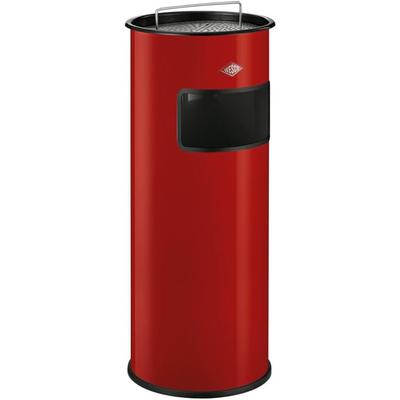 Aschenbecher WESCO, rot, B:32cm H:74cm T:32cm, Stahlblech, Mülleimer, Standascher mit Sieb, 50 Liter Image