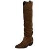 Bikerboots FELMINI "Felmini Stiefel Veloursleder", Damen, Gr. 40, braun (espresso), Veloursleder, casual, Schuhe