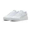 Sneaker PUMA "Carina 3.0 Sneakers Damen", Gr. 38, weiß (weiß silber mist gray), Obermaterial: Leder, Synthetik; Futter: Textil; Innensohle: Textil; Laufsohle: Gummi, Schuhe