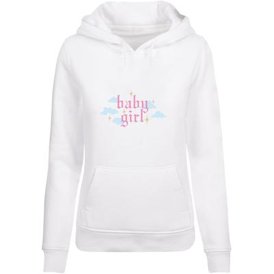 Kapuzenpullover MISS TEE "Miss Tee Damen Baby Girl Hoody", Damen, Gr. XL, weiß, 65% Baumwolle, 35% Polyester, unifarben, casual, normal, ohne Ausschnitt, Langarm, Pullover Image