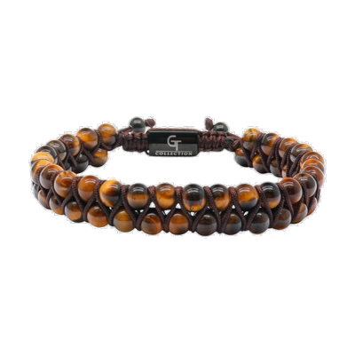 GT Collection Armband 'Double-Bead' brown Braun Herren Image