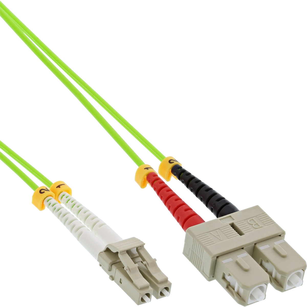 InLine® LWL Duplex Kabel, LC/SC, 50/125µm, OM5, 25m Image
