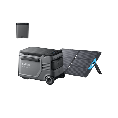 Anker SOLIX EverFrost 2 40L Electric Cooler + Removable Battery + 100W Solar Panel