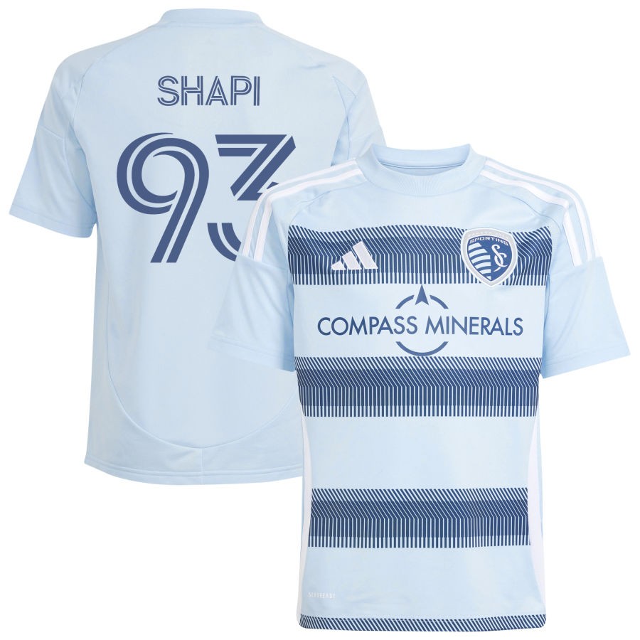 Suleymanov Shapi Youth adidas Light Blue Sporting Kansas City 2025 One KC Replica Custom Jersey