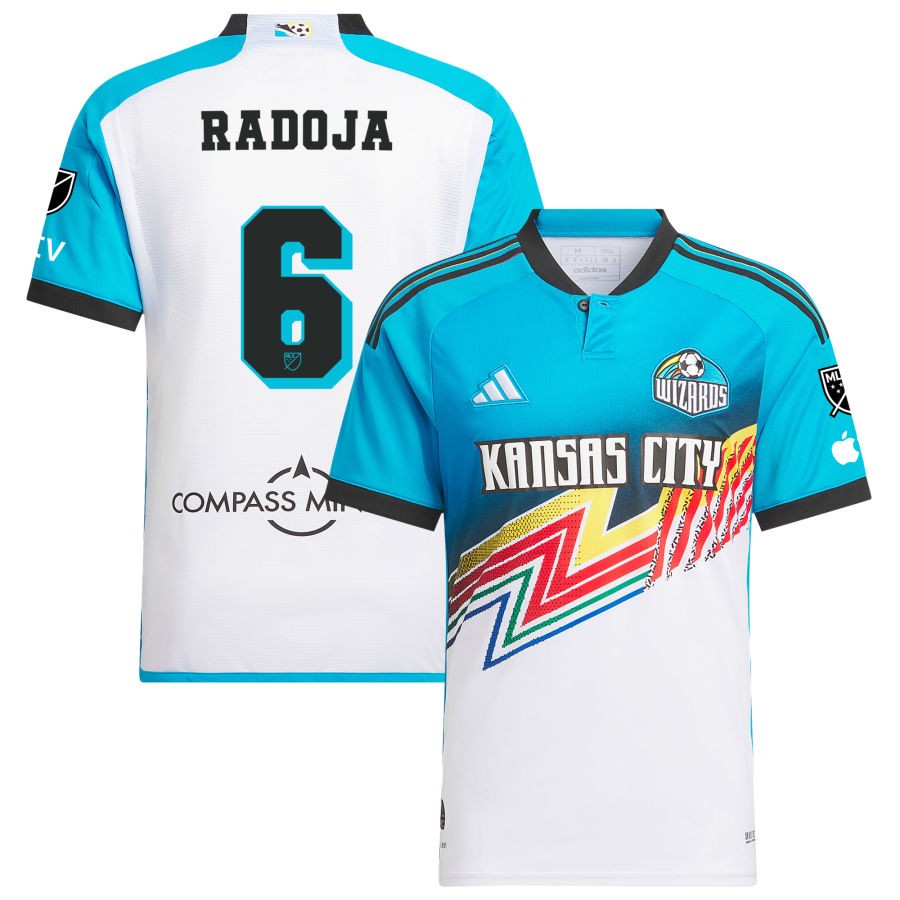 Nemanja Radoja Men's adidas White Sporting Kansas City 2024 Archive Custom Authentic Jersey